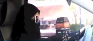 Screenshot of video showing a Saudi woman driving on Saturday, October 26, 2013