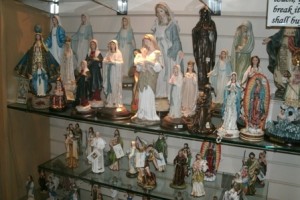 Figurines at the Christian-themed gift shop 