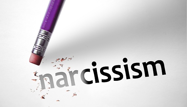 Eraser deleting the word Narcissism