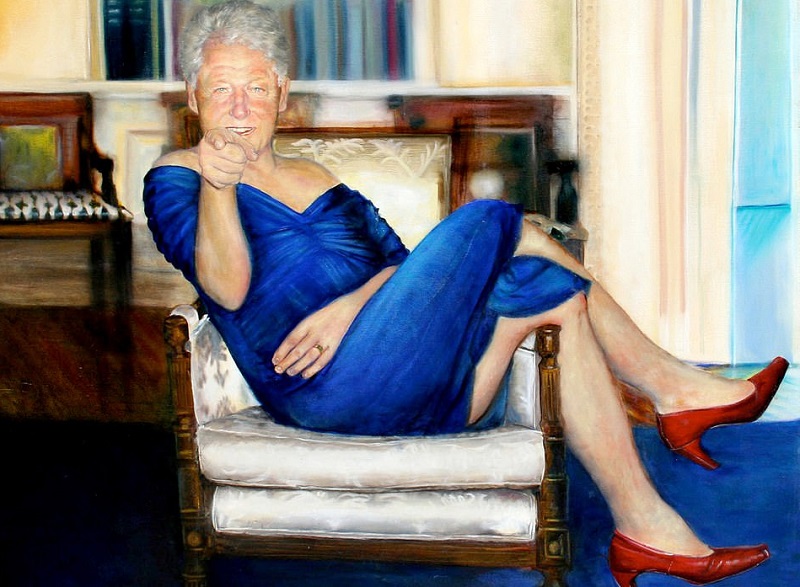 Bill Clinton in Skirt and Heels in Epstein House