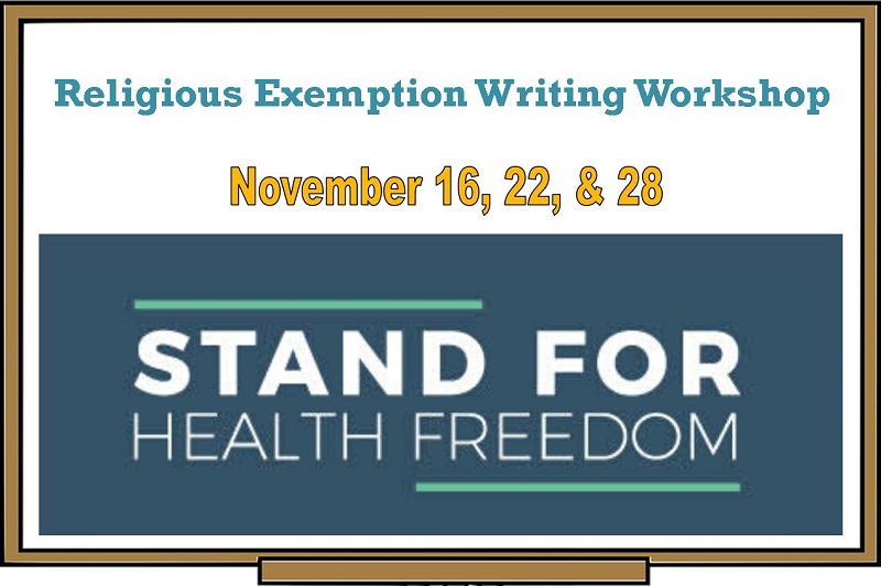 Religious Exemption Workshop on November 16, 22, 28