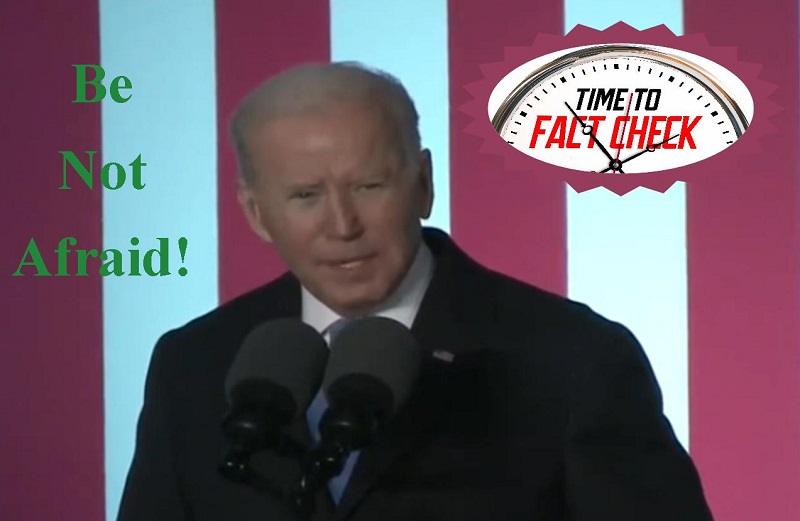 ‘Be Not Afraid’ – Biden Makes False Claim about First Words of Pope John Paul II