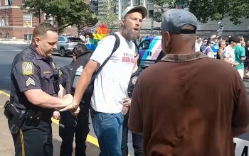Christian arrested at LGBTQ event