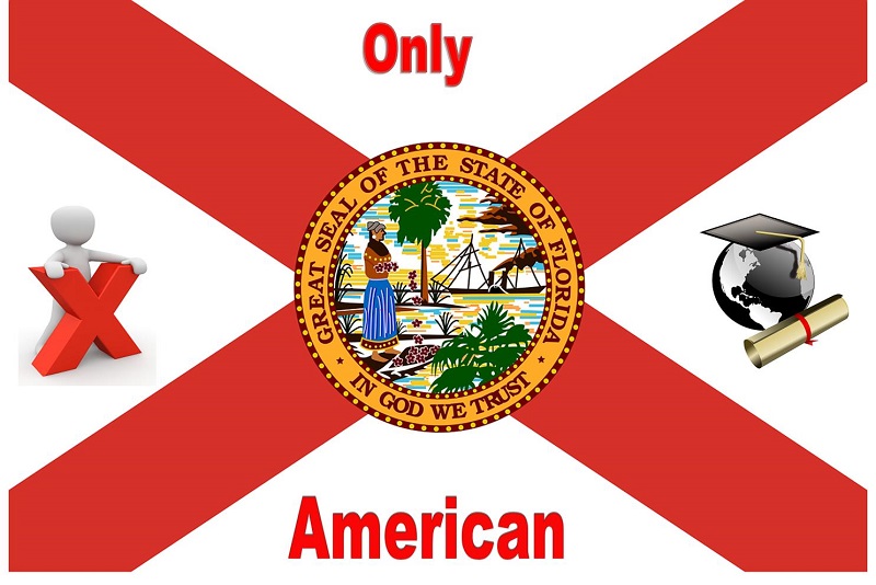 state colleges admission only Americans
